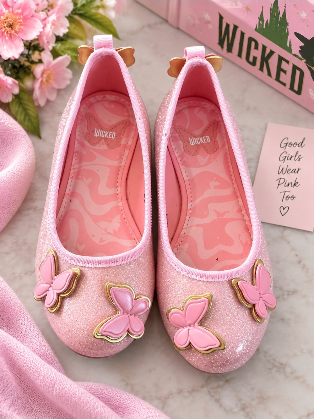 WICKED Pink Glitter Butterfly Shoes 🦋✨ | Girls’ Size 12